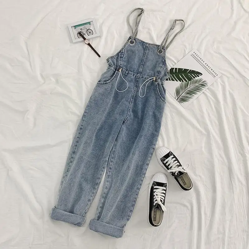 Jumpsuits Women Korean Style Chic Ankle-length Loose Daily Spring Autumn New All-match Trendy Pockets Solid Simple Womens Kawaii Jumpsuits Women Korean Style Chic Ankle-length Loose Daily Spring Autumn New All-match Trendy Pockets Solid Simple Womens Kawaii