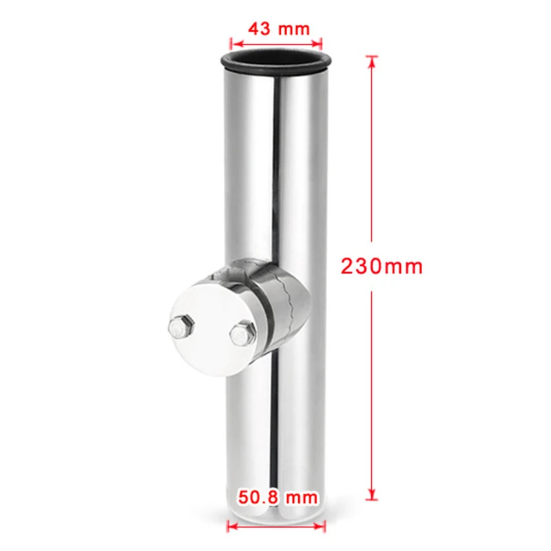 

2Pcs Stainless Steel Fishing Rod Holder Boat Clamp on for Rails for Outdoor Fishing