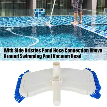 

Above Ground Pond Scrub Cleaning With Side Bristles Swimming Pool Portable Flexible EZ Clip Handle Hose Connection Vacuum Head