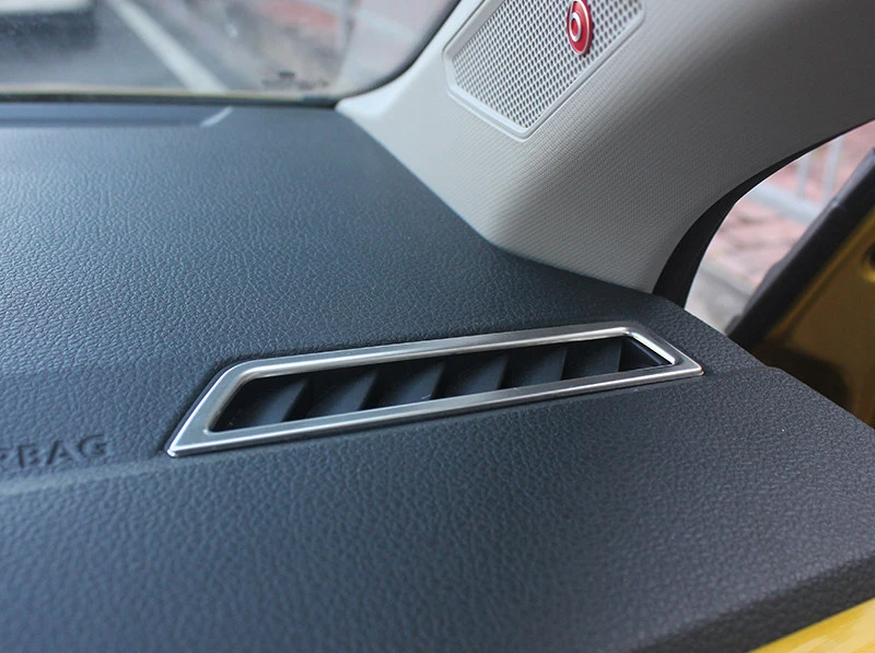 Для леворульных автомобилей! Для Volkswagen Polo Mk6 автомобильный Стайлинг из нержавеющей стали внутренний верхний Кондиционер AC выход крышка отделка Аксессуары
