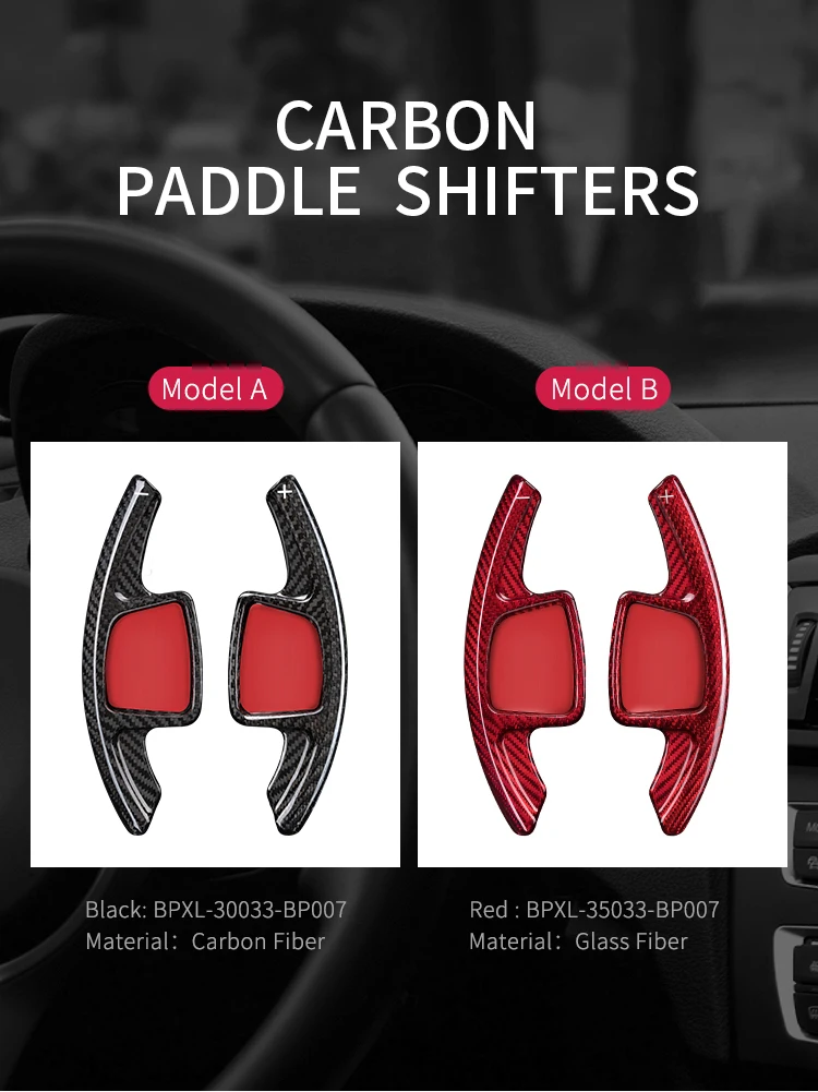 T-carbon Steering Paddle Shifter For Audi A3 A4 A6 A7 C8 A8 D5 E-tron Car Shift Paddle Shifter Gear Accessories