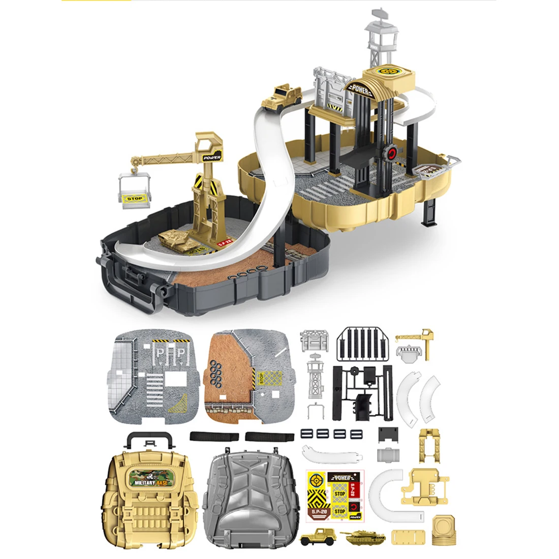 Дети DIY сборка дорожки автомобиль Playset парковка инженерный автомобиль рюкзак игрушка Diecasts и игрушечные транспортные средства