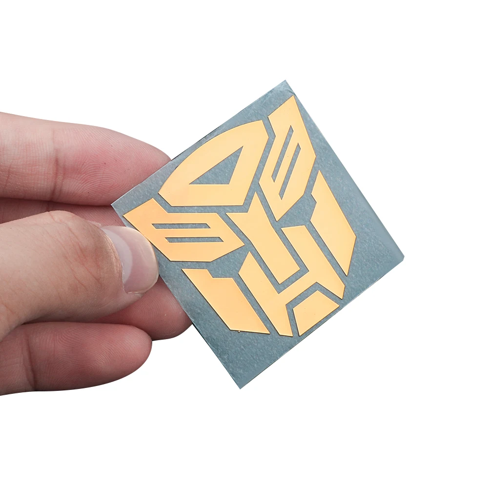 Gold-1pcs 1 шт. автомобильный Стайлинг крутые Автоботы логотип металлический сплав наклейка для кузова багажника Трансформеры эмблема украшение велосипеда Наклейка Автомобильные аксессуары - Название цвета: Gold-1pcs