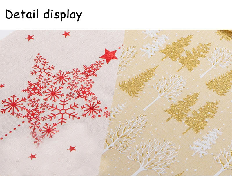 28x270CM Christmas Table Snowflake Mat Tablecloth Christmas Flag Home Party Decorative Santa Claus Tapestry Table Runners