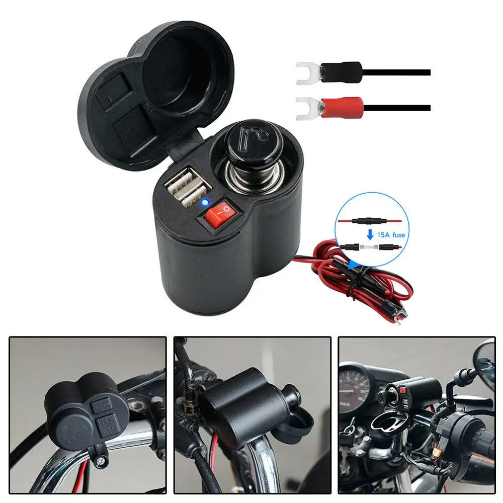 

Motocycle Charger Cigarette Lighter Socket Charger Cigarette Lighter Socket Power Outlet Fit 2.2cm Motorcycles/ATV Accessories