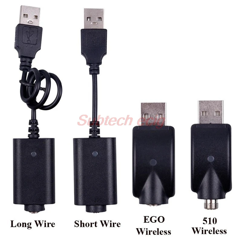 5pcs E Cigarette USB Charger Cable Long Short Wired Battery Charging