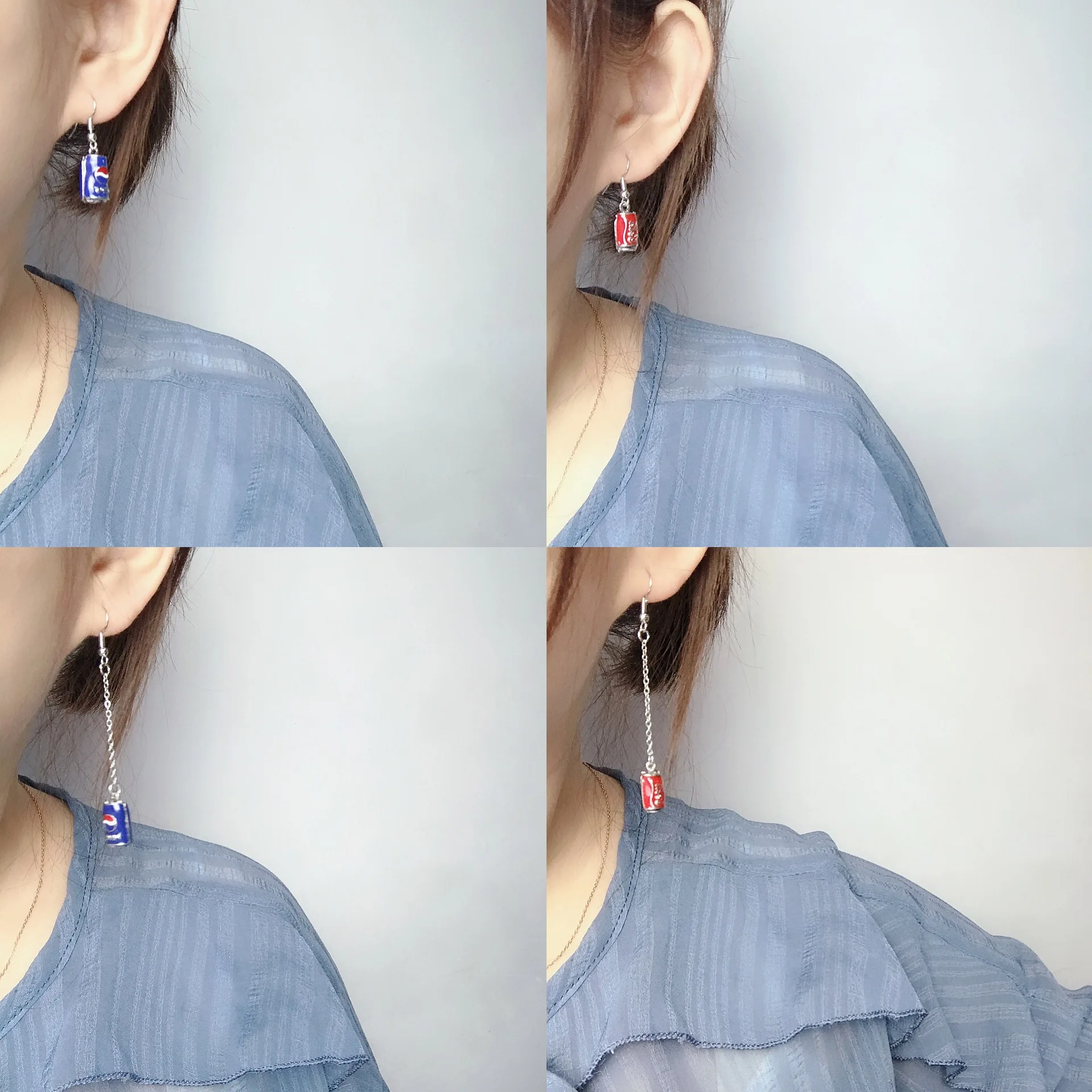 Длинные ушные крючки Южная Корея элегантные колы бутылки Normcore стиль серьги Immortal женские серьги-гвоздики пирселя клип на ухо