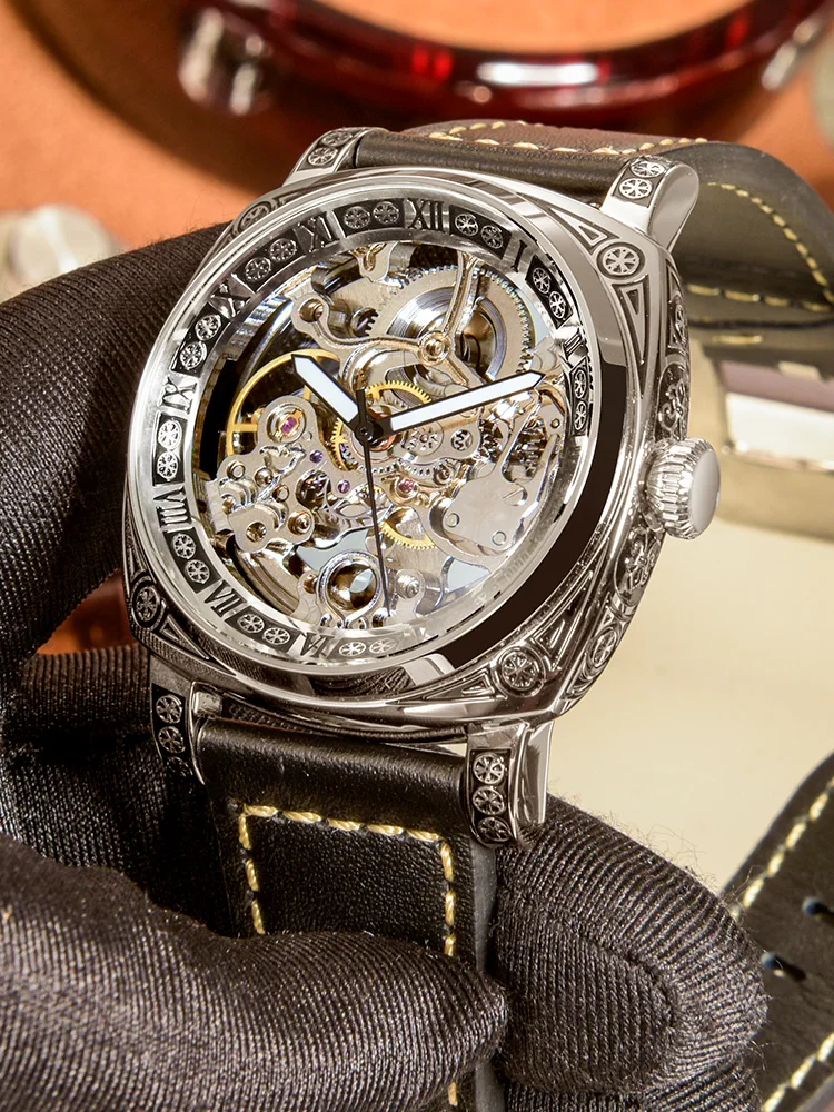 Mechanical Watch Men Fully Automatic Hollowed
