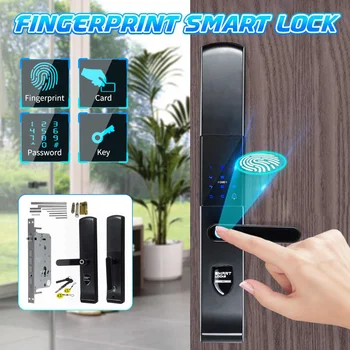 

Electric Smart Fingerprint Lock Digital Password Touch Door Lock Key Card Anti Theft Security Kit Home Office Access Control