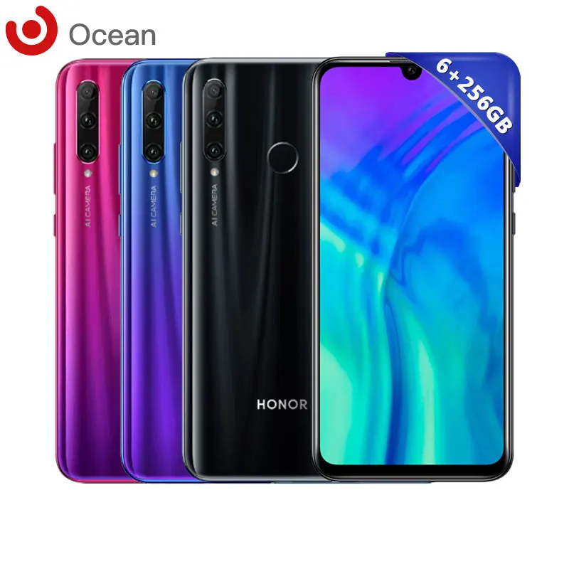 Оригинал Honor 20i 6 ГБ ОЗУ 256 Гб ПЗУ смартфон Kirin 710 Android 9 0 21 дюймов 2340*1080 экран 32 Мп