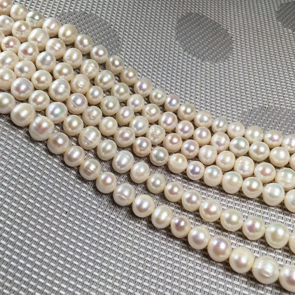 Real Natural Freshwater Pearl Beads Round Spacer Punch Exquisite Loose Bead For Jewelry Making DIY Necklace Bracelet Accessories 5