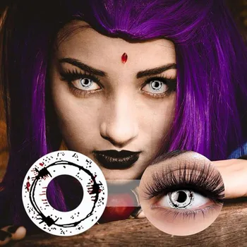 

2pcs/pair Cosplay Colored Contact Lenses for eyes Colored Eye Lenses Color Contacts Halloween Mesh Cosplay Patch Needle lens