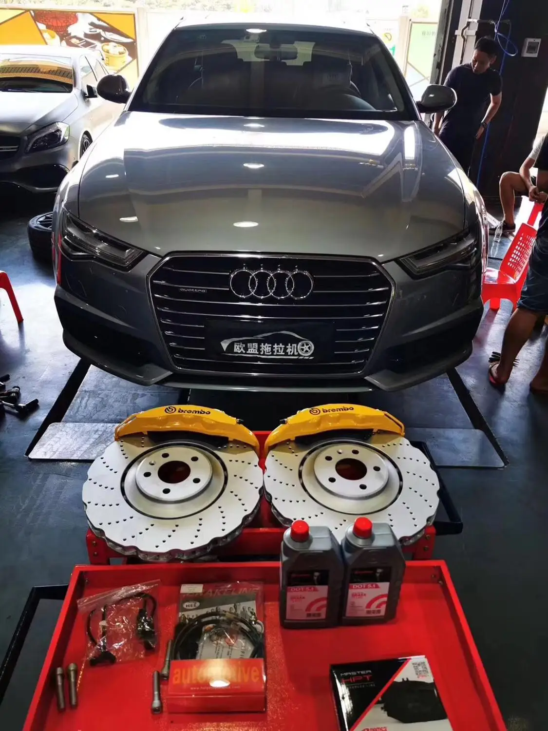 CZV тормоза BBK Audi A6 Avant передний Br 6 pot CZV-380 задний CZV-356MM сливовый цвет большой диск