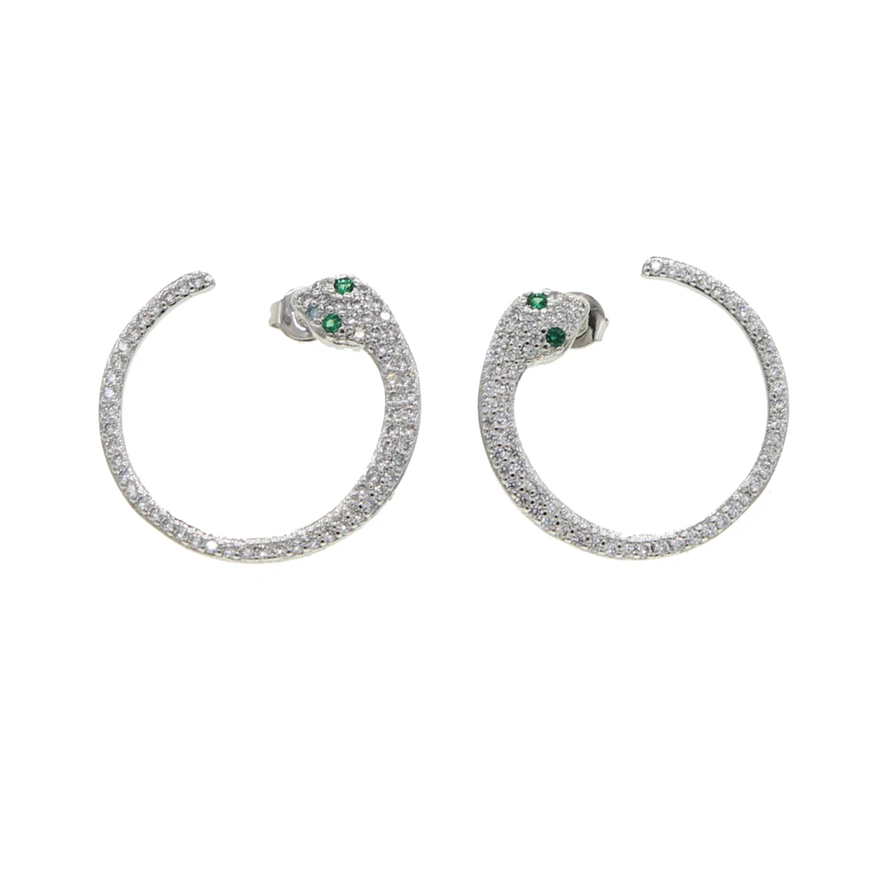 Round shape Snake hoop earring styles Personality women jewelry minimal snake cute lovely Geometric Circle hoop Earrings Jewelry - Image 5