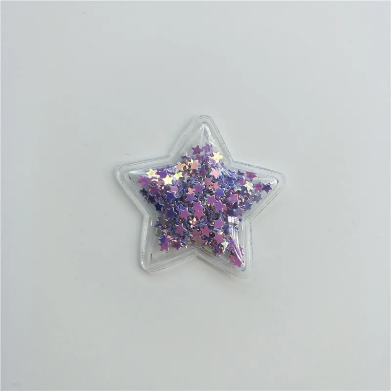 purple 30 шт./лот, маленький размер, 3,5 см, прозрачные, блестящие, блестящие, плавные патчи, Аппликации для DIY, Детские аксессуары на зажимах - Цвет: purple