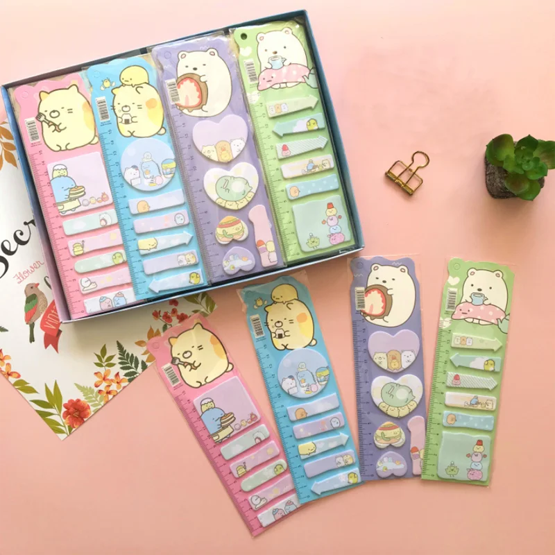 1 шт. блокнот для заметок Sumikko Gurashi с линейкой креативный мультяшный Настольный