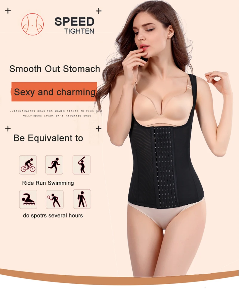 shapewear for tummy Waist Trainer Body Shaper Steel Bones Slimming Underwear Girdles Bodsuit Slim Belt Vest Modeling Strap Shaperwear corset fajas shapewear shorts