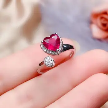 

Natural And Real Red Ruby Ring 925 Sterling Silver Rings for Wedding Rings Silver 925 Gemstones Jewelry Fine Jewelry