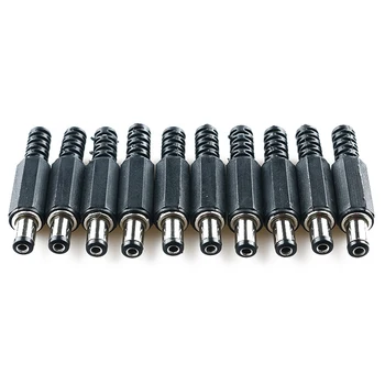 

10Pcs 5.5mm x 2.1mm Male Solder DC Power Barrel Tip Socket Plug Jack Connectors Cables And Adapters Cable Splitter Dropship