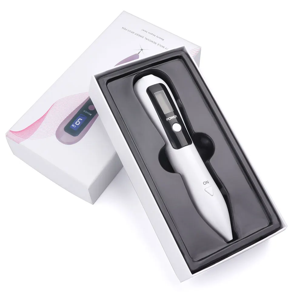 White with Box Новейшая лазерная плазменная ручка для удаления молей, удаление темных пятен, жидкокристаллическая ручка для ухода за кожей, метка на кожу бородавки, инструмент для удаления татуировок, уход за кожей - Цвет: White with Box