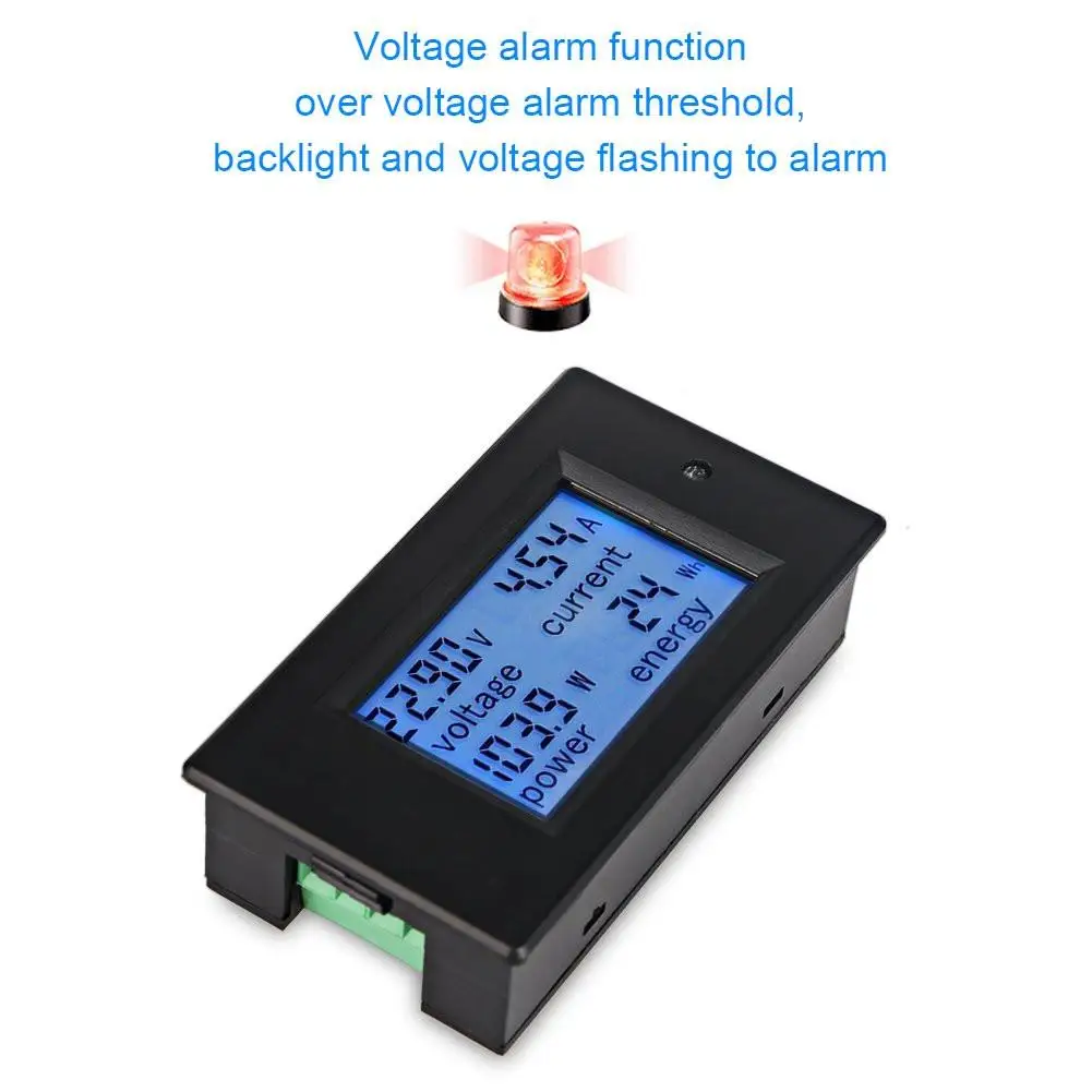 

DC 6.5-100V 0-100A LCD Display Digital Current Voltage Power Energy Meter Multimeter Ammeter Voltmeter with 100A Current Shunt