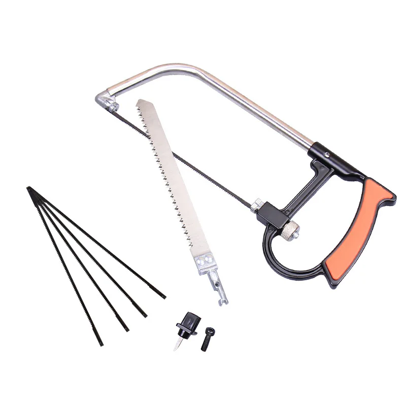 Hand Saw Multi Purpose Saw Woodworking Saw 8in1 Saw Multi Purpose Hand DIY Steel Saw Metal Wood Glass Kit 6 Blades Woodworking Metalworking Model Hobby Tool