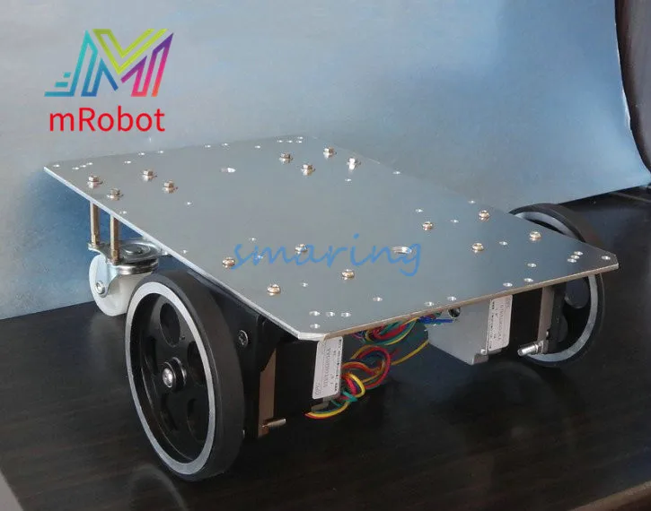 300mm*200mm Robot Smart Car Chassis With Speed Encoder 2 Wheels Drive Car For DIY Kit Educational Teaching Tool