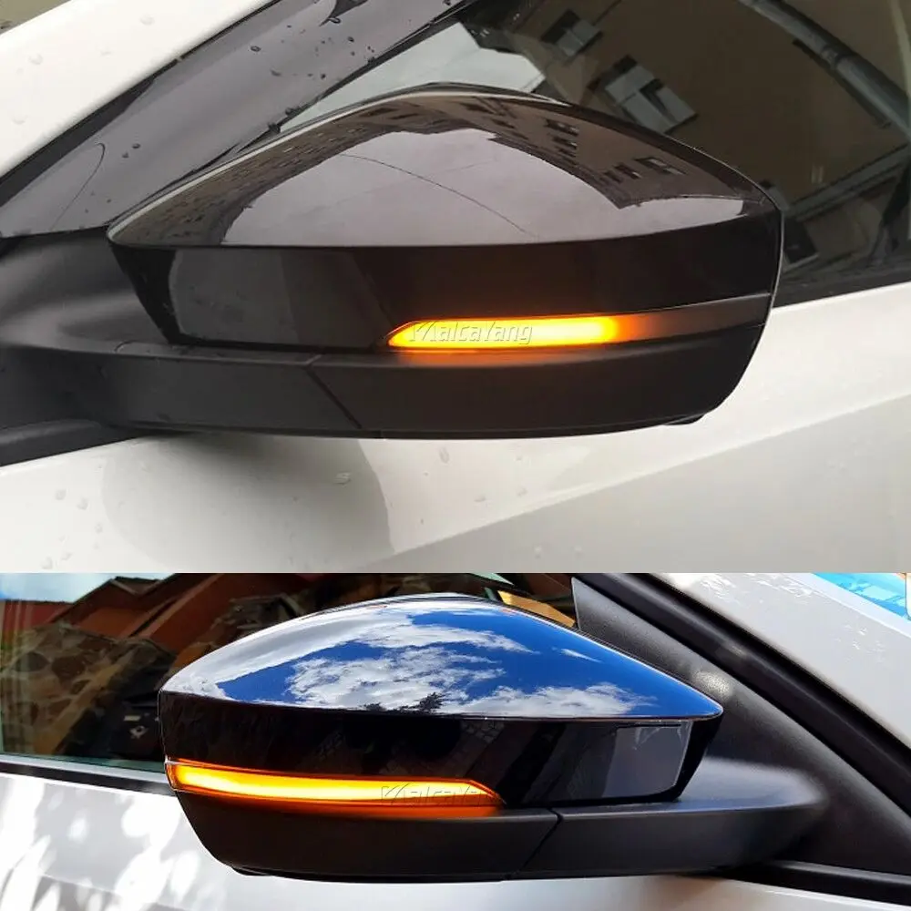 Dynamic Turn Signal Light For Skoda For Octavia Mk3 A7 5E 2013 2014 2015 2016 2017 2018 2019 Rearview Mirror Blinker Indicator Side Mirror Flashing Lamp(Turn Signal - View #7