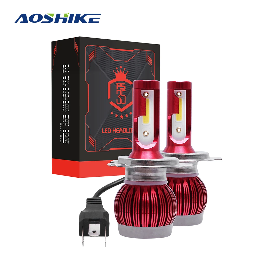 Автомобильный светодиодный светильник AOSHIKE 2 шт. 8000 лм H11 H7 H4 H1 6000K 6500K 8000K|Передние
