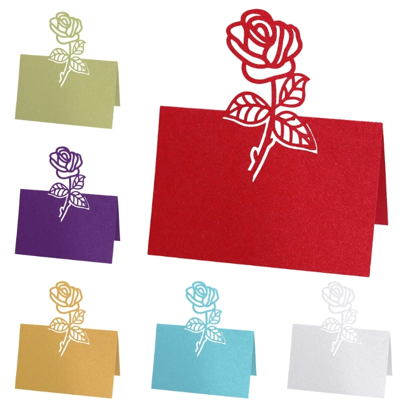 Полые розы цветы номер стола 100 свадебное украшение карточка с именем и местом шт.