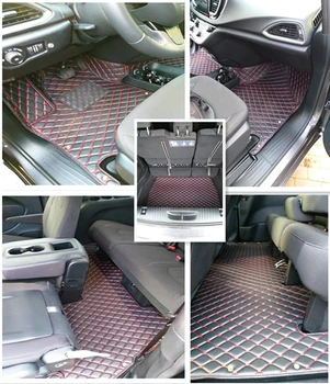 

High quality! Custom special car floor mats + trunk mat for Chrysler Pacifica 7 8 seats 2020-2017 waterproof durable car carpets