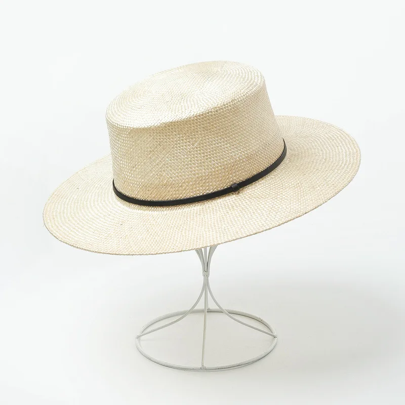 

202006-HH7271 summer lithe handmade Natural sisal Hollow weave leisure fedoras cap men women panama outdoor hat