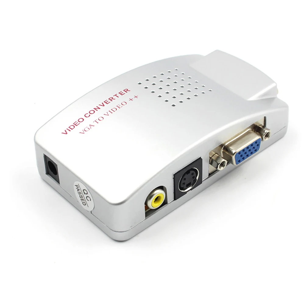 Vga rca распределительная коробка ПК переходника к ТВ AV монитор композитный видео