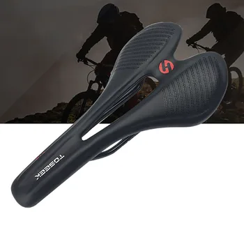 

Carbon Yarn Comfort Sweat-resistant Bicycle Practical Bike Seat Cushion Shock Absorb Relieving Pressure Full Coverage Black