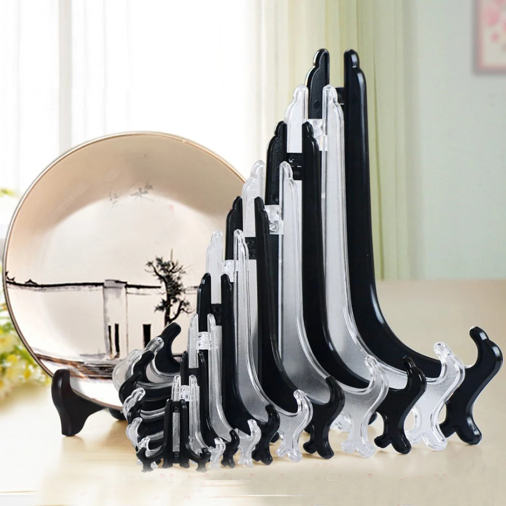 5Pcs/Set Plastic Picture Photo Frame Display Easel Display Stand Plate Holders 