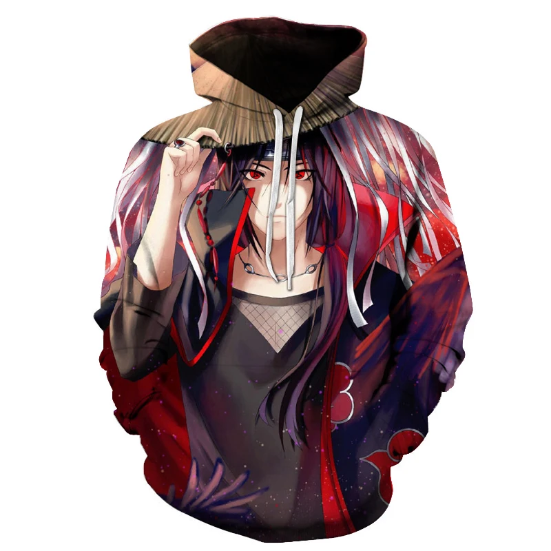 Naruto Series 3D Digital Print Hoodies Men Hoodies Spring Autumn New Youth Loose Sportswears Casual Long Sleeve Pocket Pullovers