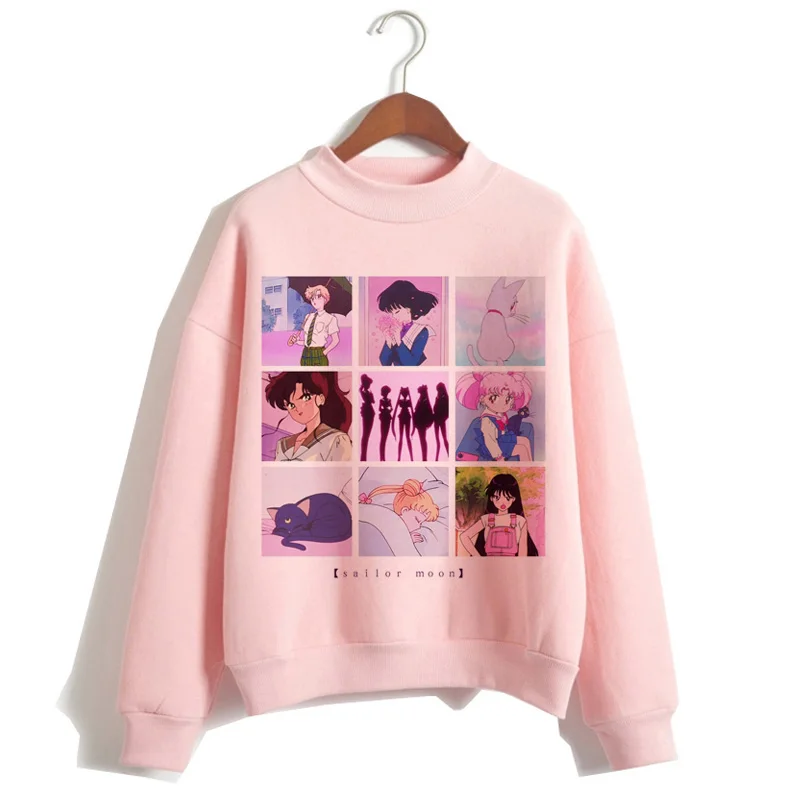 7256 sailor moon cartoon women hoodie korean style Sweatshirt Oversized kawaii streetwear female Hoodies ulzzang harajuku Graphic - Цвет: 7256