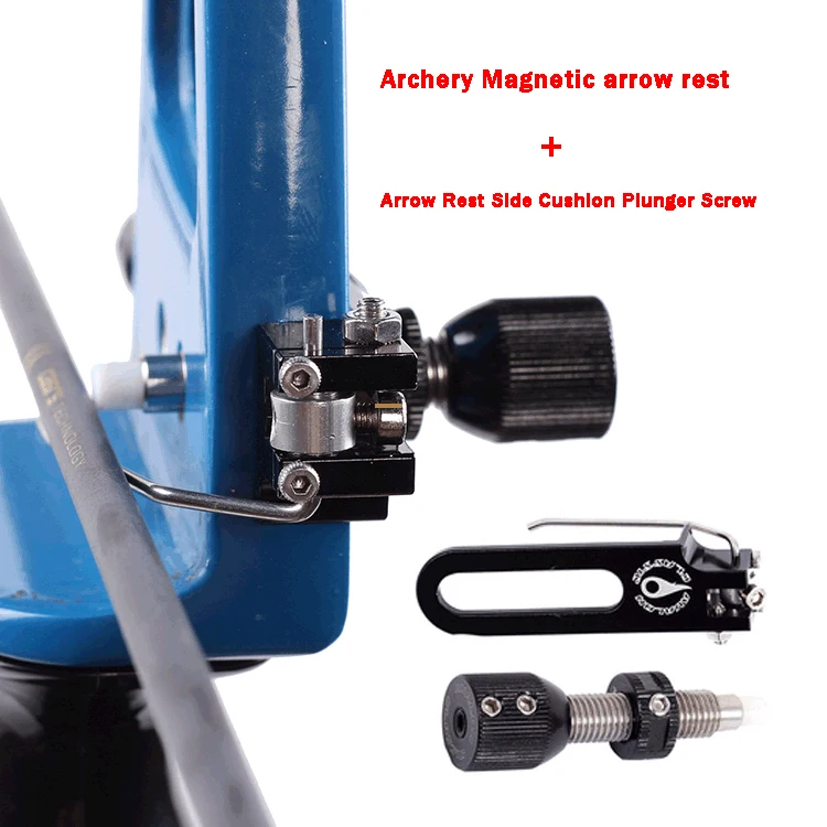 

Archery Magnetic arrow rest and Arrow Rest Side Cushion Plunger Screw Set For Recurve Bow Hunting Accessories