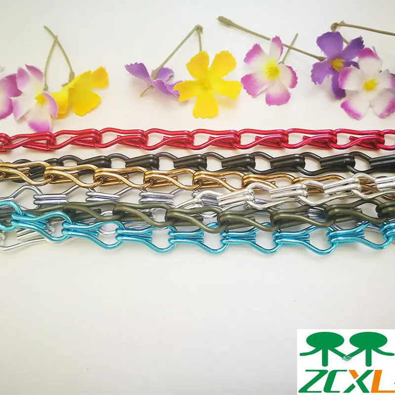 Decorative 2.0X12X24MM Aluminium Double Jack Chain Of Different Color Double Jack Chain For Door Curtain Chain (5)