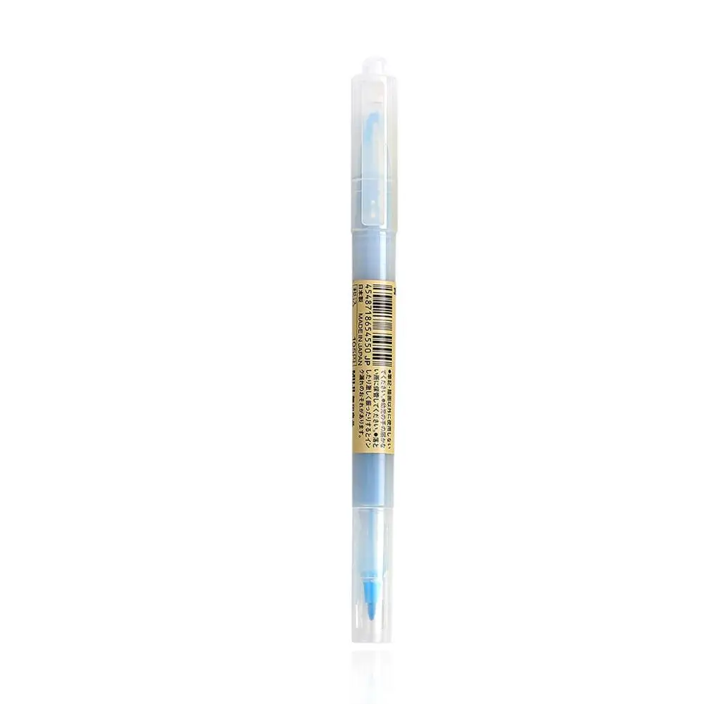 blue 1 шт., MUJI, двойная головка, кристалл, перспективное окно, двойной цвет, яркие цвета, хайлайтеры, рекламные маркеры, школьные принадлежности - Цвет: blue
