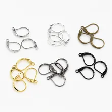 15*10 мм 50 шт., высокое качество, 6 цветов, латунные французские крючки для сережек, проволочные настройки, базовые настройки