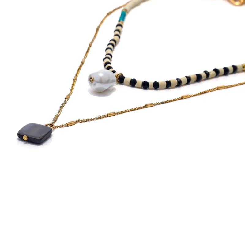 Cross Border Europe And America Lazada Amazon Simple Za Sets of Chain Nation Seaside Vacation Style Necklace Shell Chain
