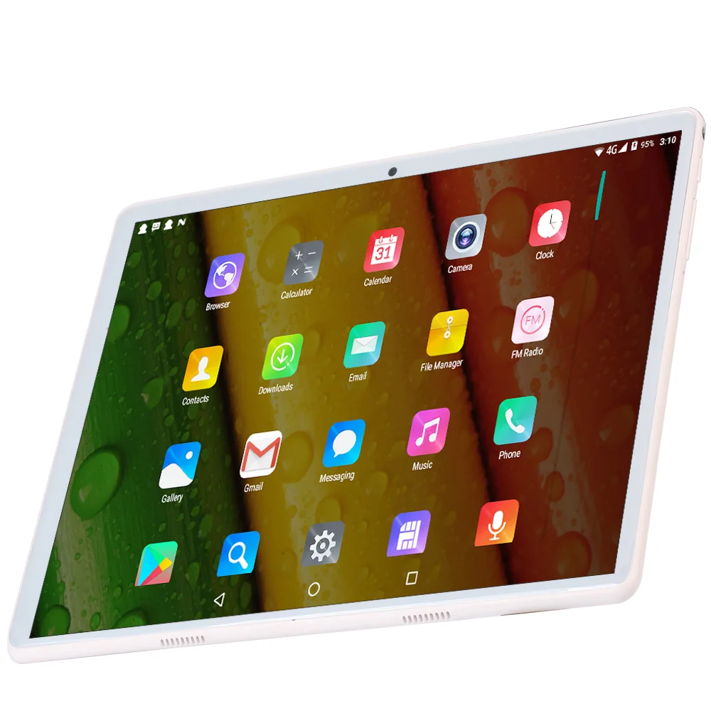 Billig 10,1 zoll Tablet PC 2.5D Gehärtetem Glas 4G Anruf Android 9.0 Zehn Core 8GB RAM 128GB ROM 5.0MP IPS Wi Fi Karten Tabletten PC