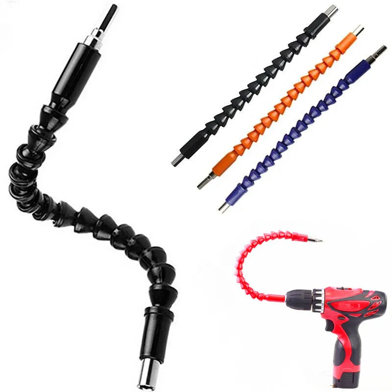 LAMEZIA 295mm Screwdriver Bend Universal Adapter Extension Rod Drill Bit Flexible Shaft (No Drill) Power Tool Accessories