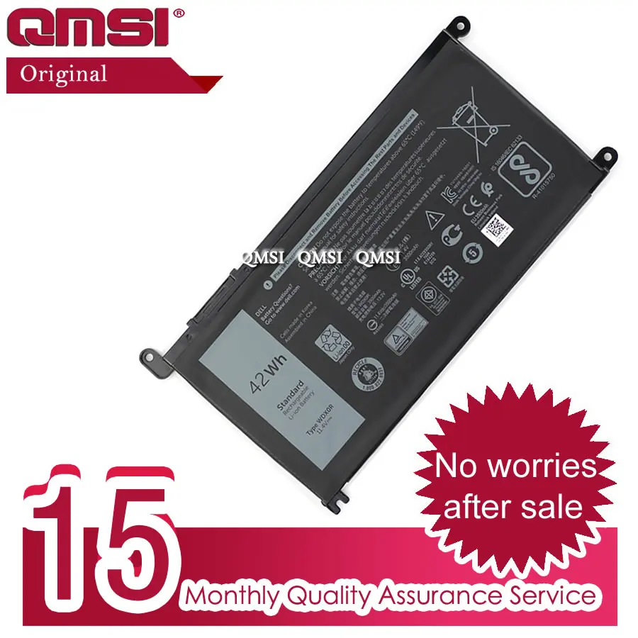 QMSI 11.4V 42Wh 3500mAh Original WDX0R Laptop Battery For Dell Inspiron 13 7368 14-7460 15 7560 17 5765 5767 5770 laptop | Компьютеры и