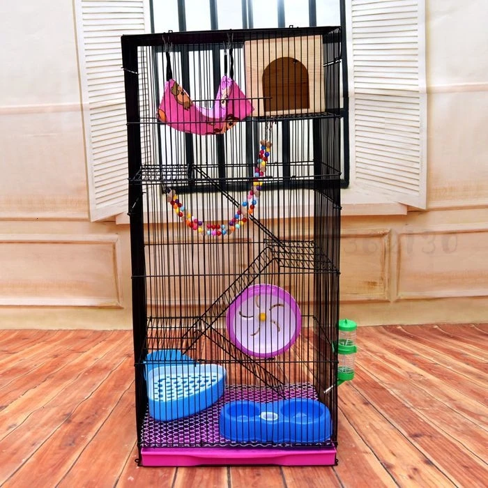 Three-story Demon King Squirrel Honey Bag Blossom Guinea Rat Villa Big Hamster Dragon Cat Standard Golden Flower Cage