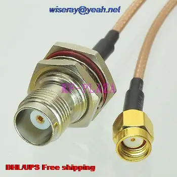 

DHL/EMS 100 pcs Cable 6inch RPSMA male to TNC female bulkhead RG316 RF Pigtail jumper cable with one year warranty-A2