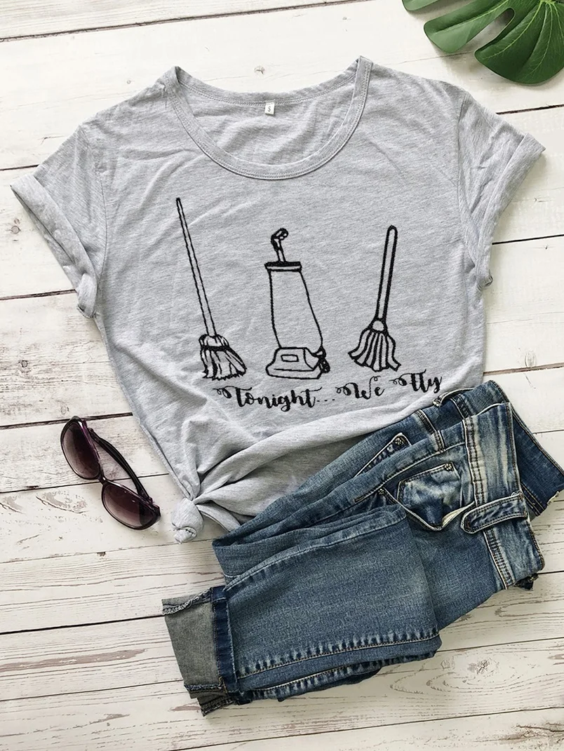 Tonightwe fly T SHIRT funny witch 
