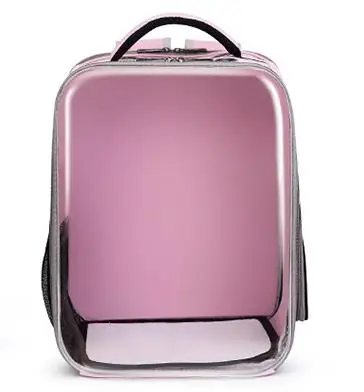 thumbnail image 1 of Mochila doble para mascotas, plegable, con espacio comprimido, transparente, para viajes al aire libre, camping, bolsa de transporte, portátil, límite de peso de 20 kg, 1 of 5