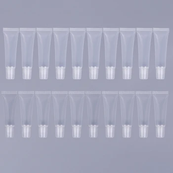 

10pcs/lot 8/15ml Empty Lipstick Tube Lip Balm Soft Tube Makeup Squeeze Clear Lip Gloss Container